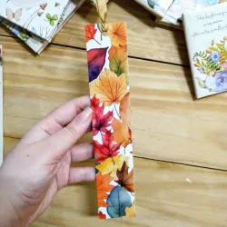 Marcador de hojas de otoño