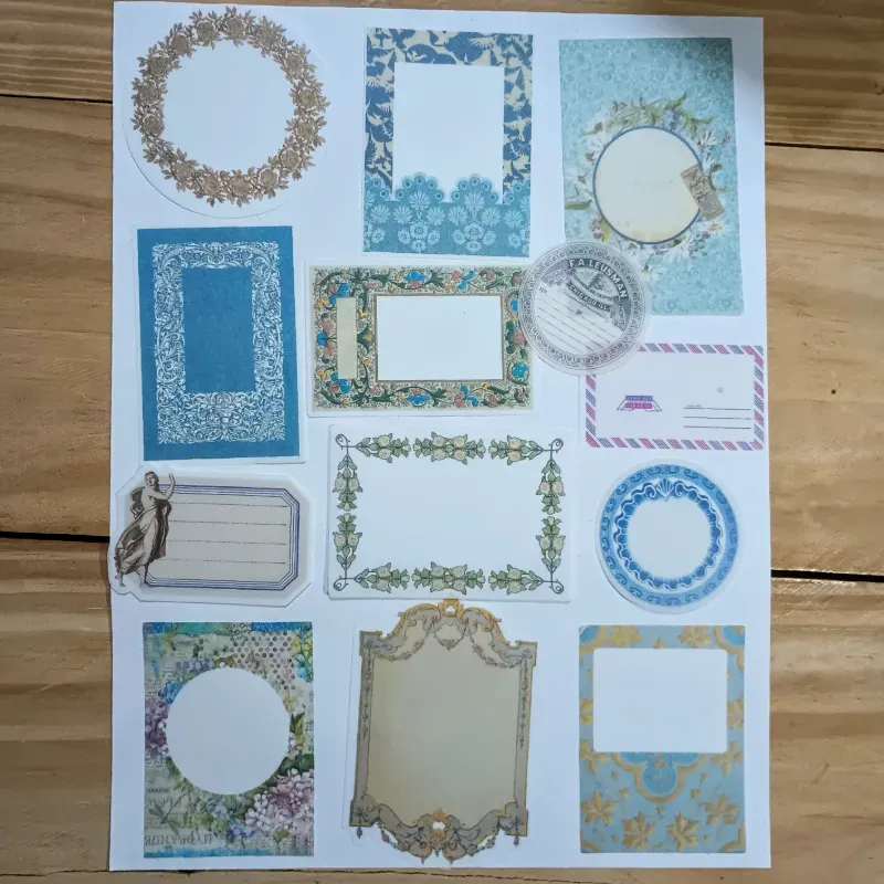 Pegatinas vintage de cartas