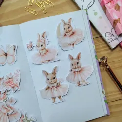 Pegatinas de conejita bailarina