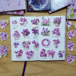 Pegatinas de Orquídeas moradas