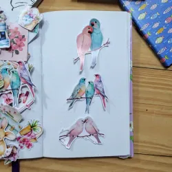 Pegatinas de pareja de aves