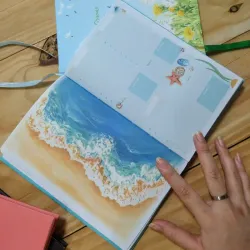 Planner diario de mar azúl 