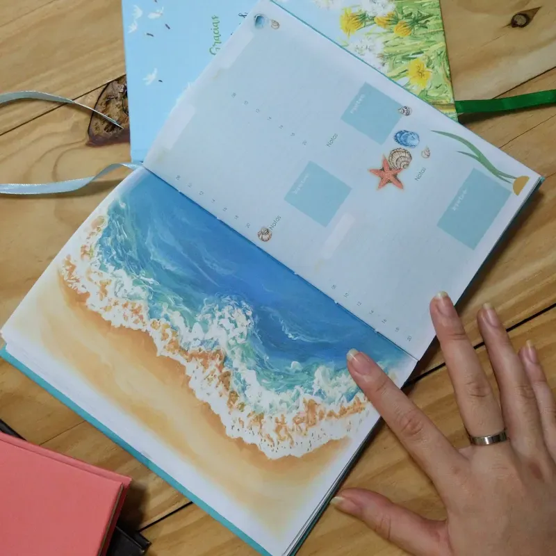 Planner diario de mar azúl 