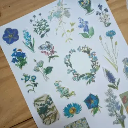 Pegatinas vintage de flores