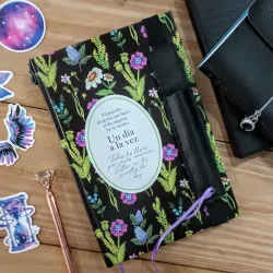 Flores silvestres con fondo negro