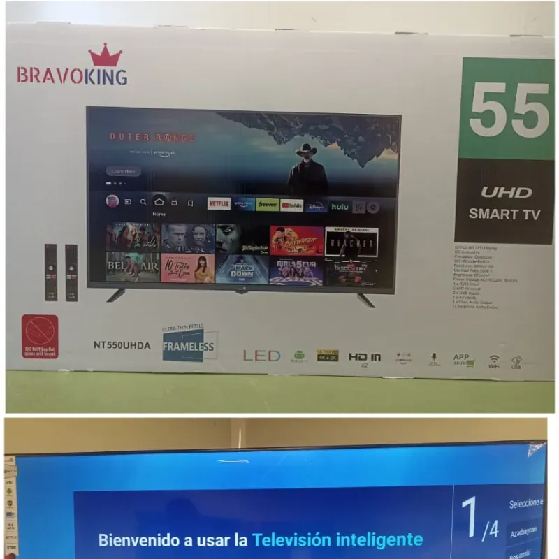 📺✨ BRAVOKING 55” UHD Smart TV