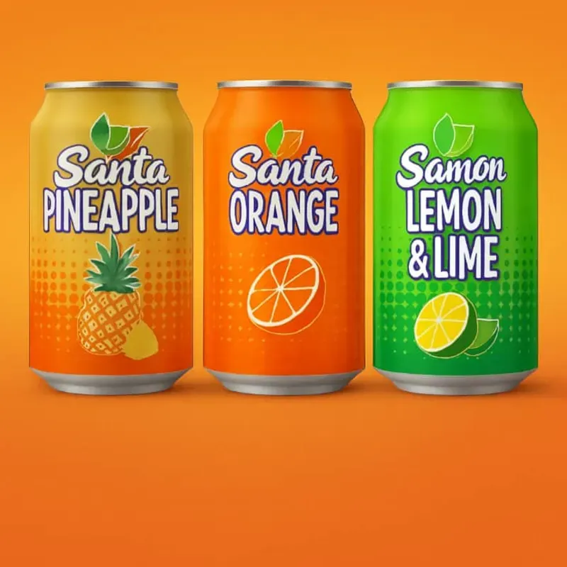 Refresco santa de piña y de limón  
