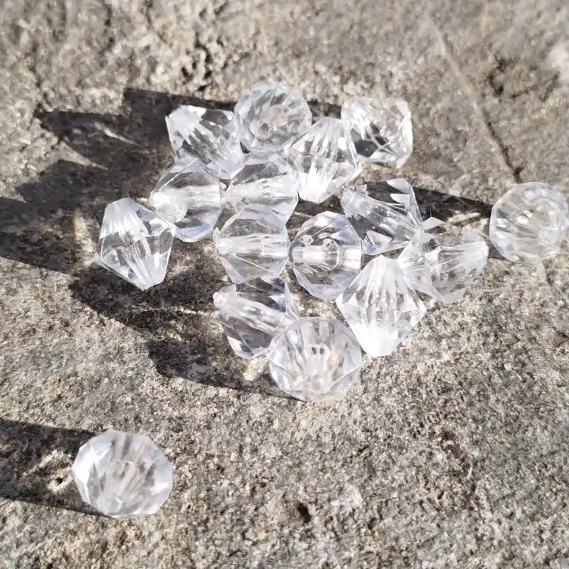 Biconos transparentes 12 mm