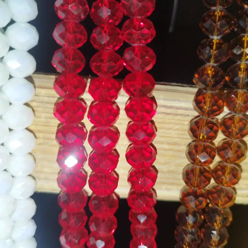 Cristal facetado #10 rojo