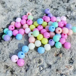 Perlas colores pasteles 6 mm