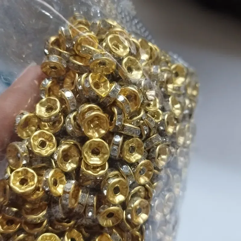Separadores dorados con brillantes