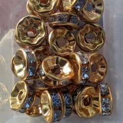 Separadores dorados con brillantes