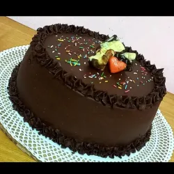 Tortas de Ganache de Chocolate ( blanco y oscuro) (20×6 cm)