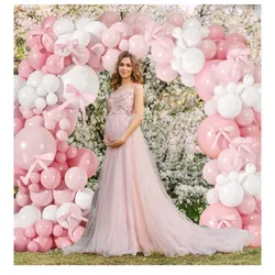 🎀 Kit de Arco de Globos Rosa y Blanco – 138 piezas 🎀