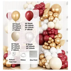 ✨ Kit de Globos Burdeos, Dorado, Blanco y Nude ✨