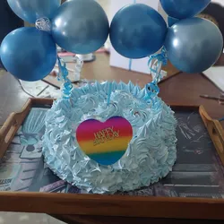 Pastel con vela volcánica 