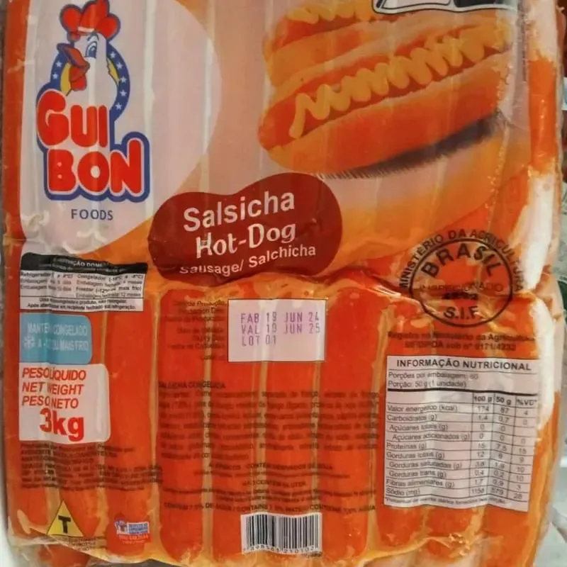 Salchicha de pollo (Hot dogs)