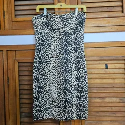 Vestido Strapless animal print
