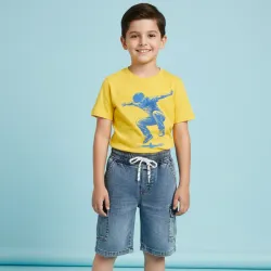 Bermuda de mezclilla 