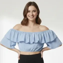 Blusa azul de vuelo