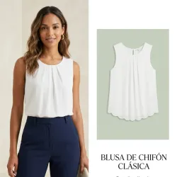 Blusa blanca sin mangas