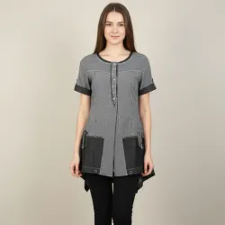 Blusa larga de picos