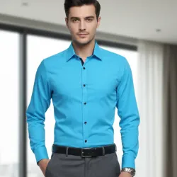 Camisa de hombre azul