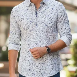 Camisa estampada de hombre