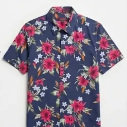 Camisa estampada manga corta