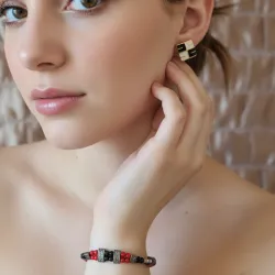 Juego aretes y pulsera