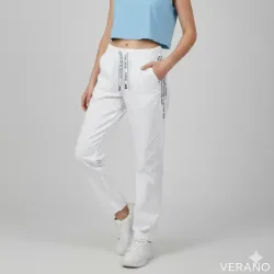Pantalon blanco con letras