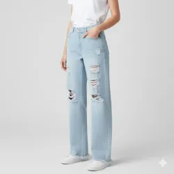 Pantalon de mezclilla roto