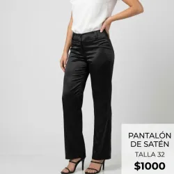 Pantalon de saten de mujer