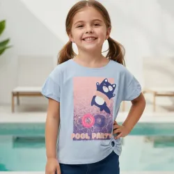 Pulover azul gato Pool Party