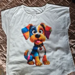 Pulover blanco de perrito