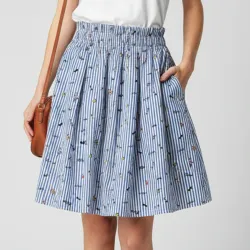 Saya de rayitas azul