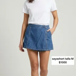 Sayashort de mezclilla