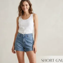 Short de mezclilla claro