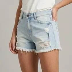 Short de mezclilla claro elastizado
