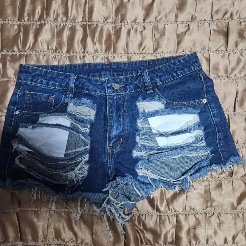 Short de mezclilla ripiado