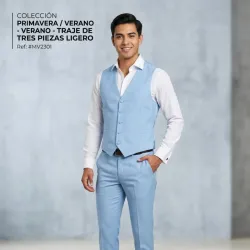 Traje azul de hombre
