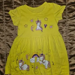 Vestido amarillo unicornios