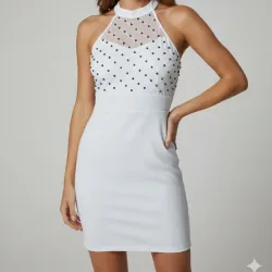 Vestido blanco corto