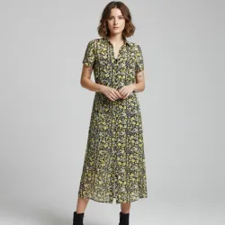 Vestido estampado amarillo