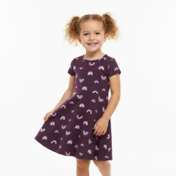 Vestido morado de arcoiris