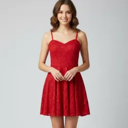 Vestido rojo de tirantes