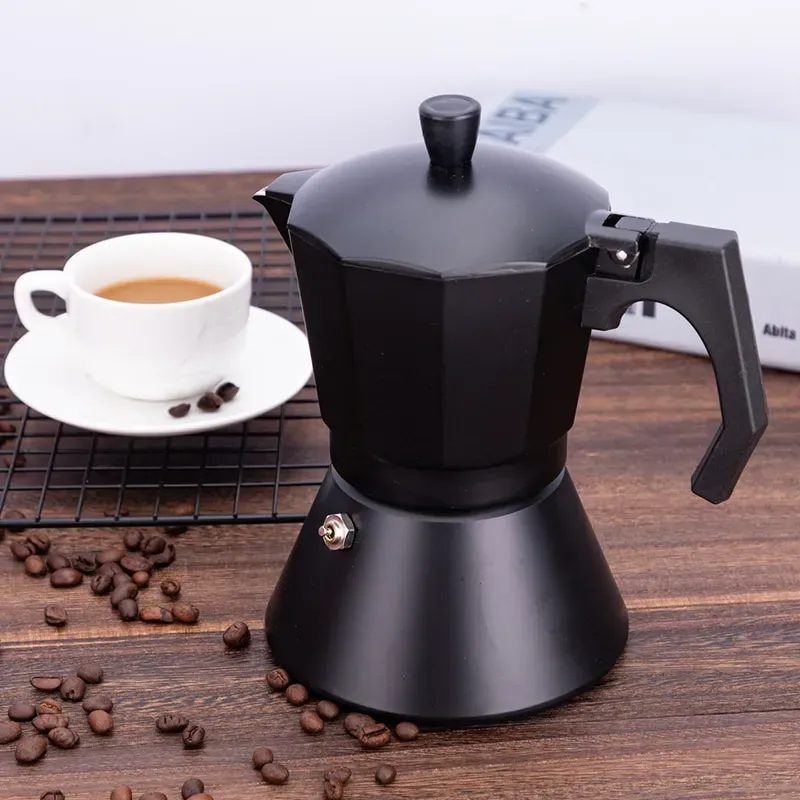 Cafetera Negra Mate - 3 tazas