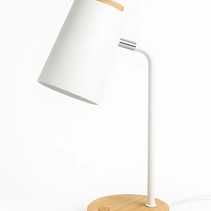 Lámpara de mesa - Blanca - base mandera
