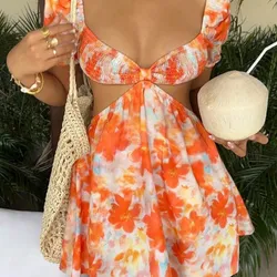 Vestido mini con estampado