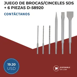 Juego de brocas/cinceles SDS